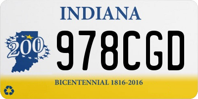 IN license plate 978CGD