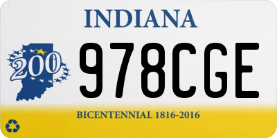 IN license plate 978CGE