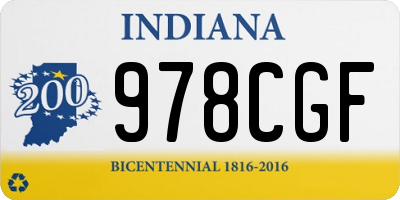 IN license plate 978CGF
