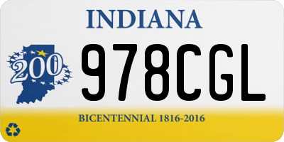 IN license plate 978CGL