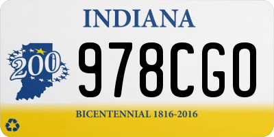 IN license plate 978CGO