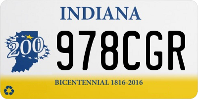 IN license plate 978CGR