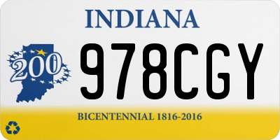 IN license plate 978CGY