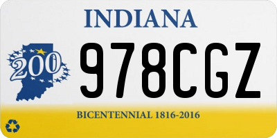 IN license plate 978CGZ