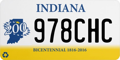 IN license plate 978CHC