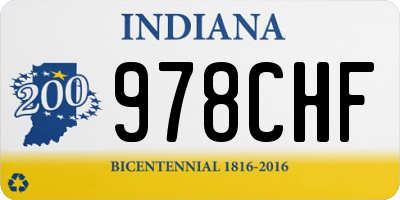 IN license plate 978CHF