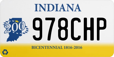 IN license plate 978CHP