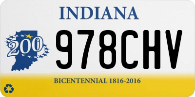 IN license plate 978CHV