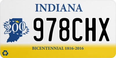 IN license plate 978CHX