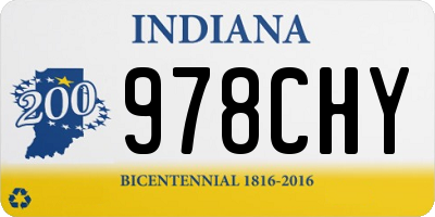 IN license plate 978CHY