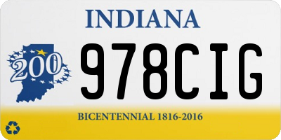 IN license plate 978CIG