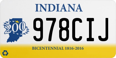 IN license plate 978CIJ