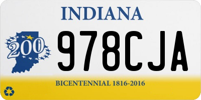 IN license plate 978CJA