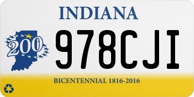 IN license plate 978CJI