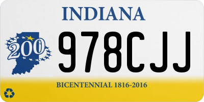 IN license plate 978CJJ