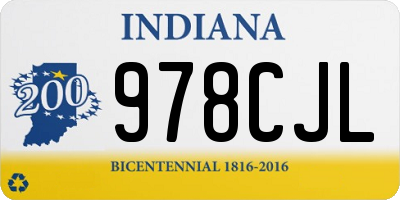IN license plate 978CJL