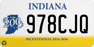 IN license plate 978CJQ