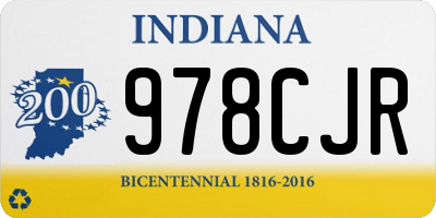 IN license plate 978CJR