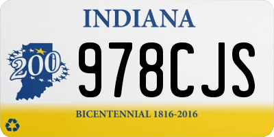 IN license plate 978CJS