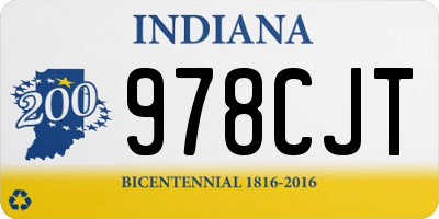 IN license plate 978CJT