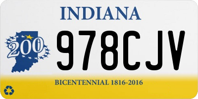 IN license plate 978CJV