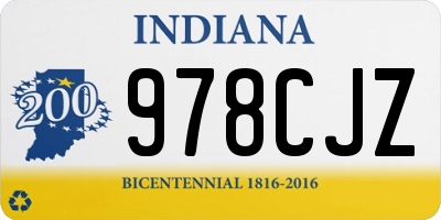 IN license plate 978CJZ
