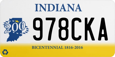 IN license plate 978CKA