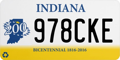 IN license plate 978CKE