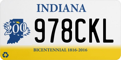 IN license plate 978CKL