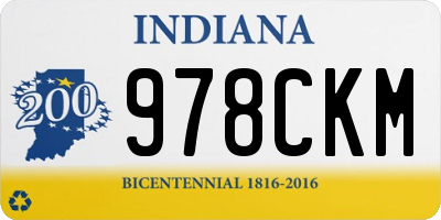 IN license plate 978CKM