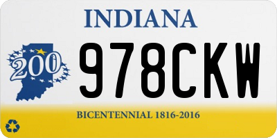 IN license plate 978CKW