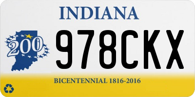 IN license plate 978CKX