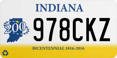 IN license plate 978CKZ