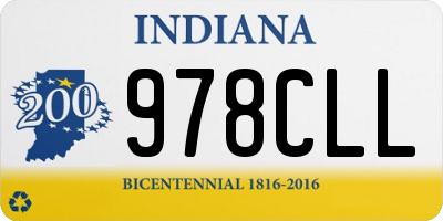 IN license plate 978CLL