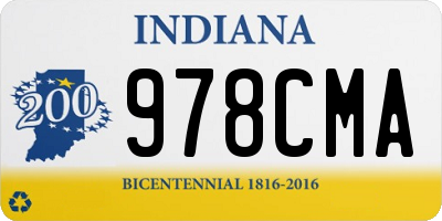 IN license plate 978CMA