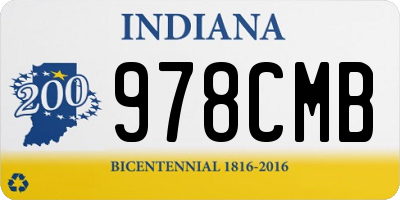 IN license plate 978CMB
