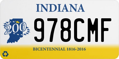 IN license plate 978CMF