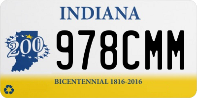 IN license plate 978CMM