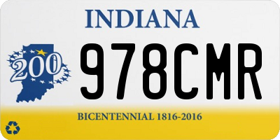 IN license plate 978CMR