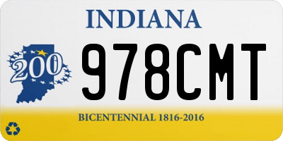 IN license plate 978CMT