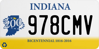 IN license plate 978CMV