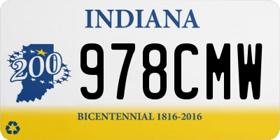 IN license plate 978CMW