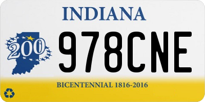 IN license plate 978CNE