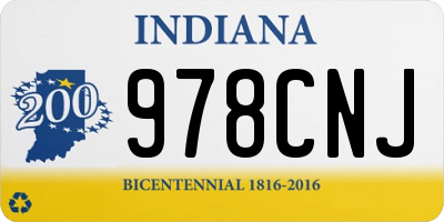 IN license plate 978CNJ