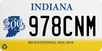 IN license plate 978CNM