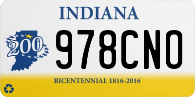 IN license plate 978CNO