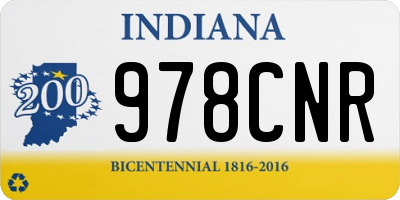 IN license plate 978CNR