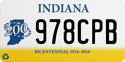 IN license plate 978CPB