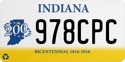 IN license plate 978CPC