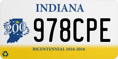 IN license plate 978CPE